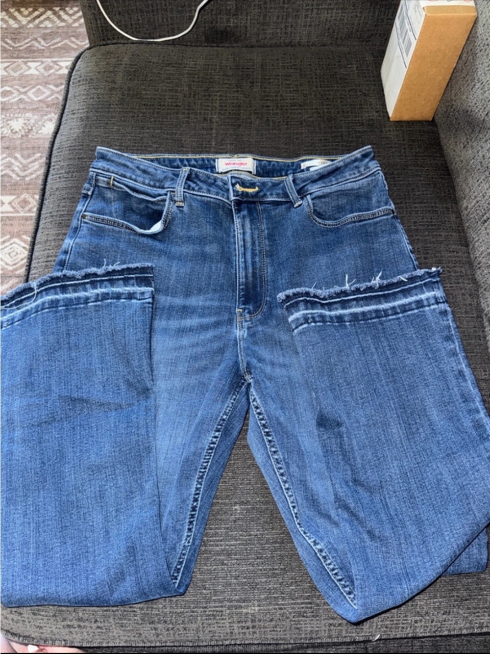 Wrangler Women's Flare Jeans in Blue Denim